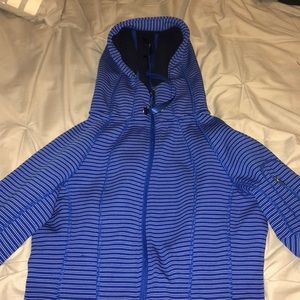 blue athletic jacket